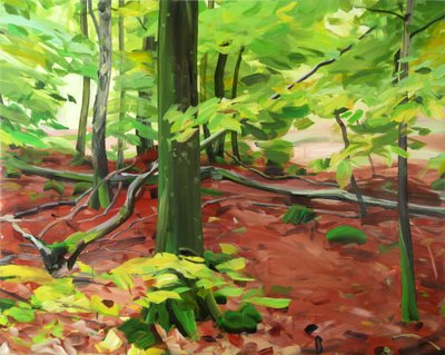 Forêt5、2015（キャンバスにアクリル絵の具） 作： Olivier Morel