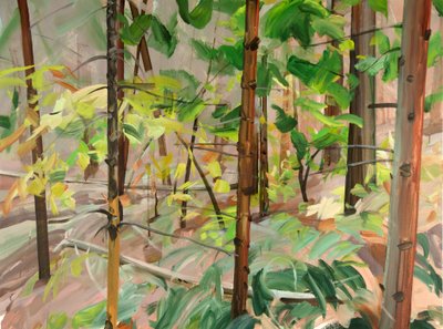 Forêt9、2015（キャンバスにアクリル絵の具） 作： Olivier Morel