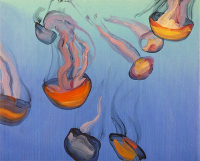 Méduses 15, 2013（アクリル、キャンバス） 作： Olivier Morel
