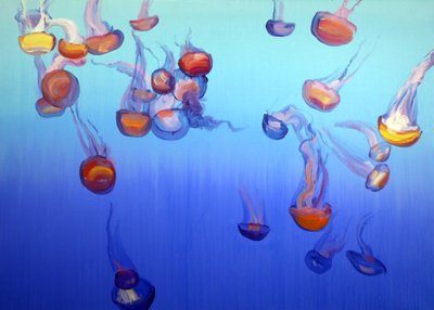 Méduses 4, 2012（アクリル、キャンバス） 作： Olivier Morel