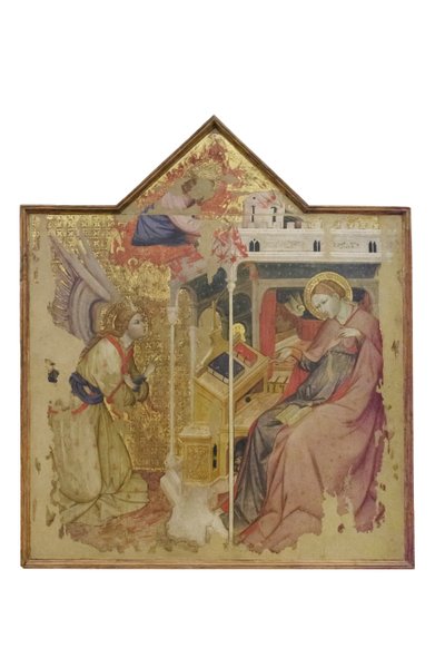 受胎告知 1396年頃 テンペラ、パネル 作： Olivuccio Ceccarello di Ciccarello