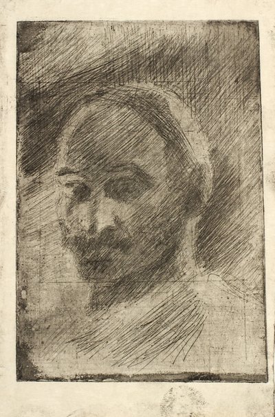 画家 Henrik Schouboe の肖像 作： Oluf Hartmann