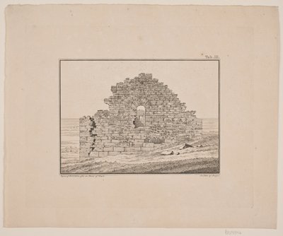 グリーンランドの教会遺跡。 W.A.のイラスト グラ。 グリーンランド東海岸への調査旅行 作： Oluf Olufsen Bagge