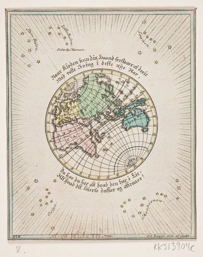 詩のある世界地図 作： Oluf Olufsen Bagge