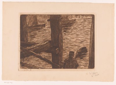 山間の漁師 作： Omer Coppens (signed by artist)