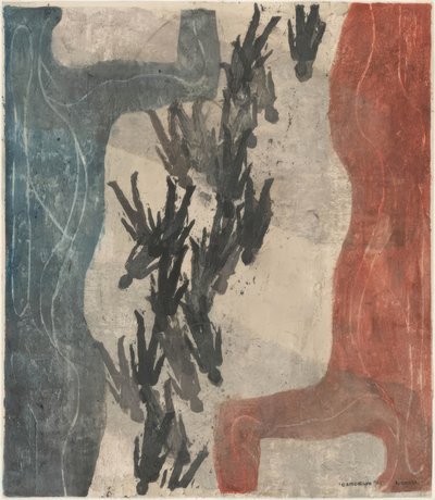 日本 1947年：風刺画その一 作： 恩地孝四郎