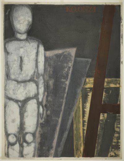 スタジオのマネキン 作： 恩地孝四郎