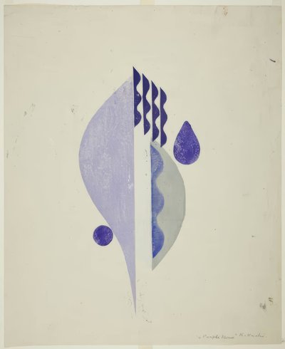 紫の花 作： 恩地孝四郎