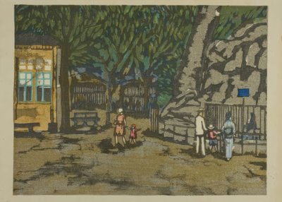 上野動物園（うえのどうぶつえん）『東京回顧図録』より 作： 恩地孝四郎