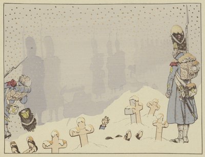 1807年2月8日、ナポレオンの勝利の中で最も血に飢えたアイラウの戦い 作： Onfray de Breville Job