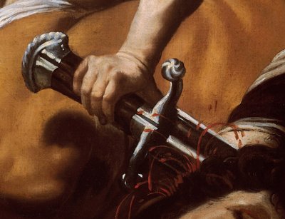 ダビデとゴリアテからのダビデの剣の詳細 作： Orazio Borgianni