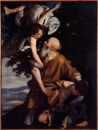 Binding of Isaac（油彩・キャンバス 作： Orazio Gentileschi