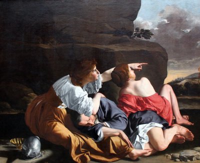 ドイツ語：Lot und seine Töchter ロトとその娘たち 作： Orazio Gentileschi