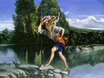 セントクリストファーのいる風景 作： Orazio Gentileschi