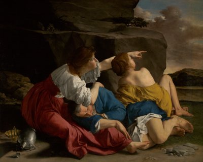 ロトとその娘たち、1622年頃（帆布に油彩） 作： Orazio Gentileschi