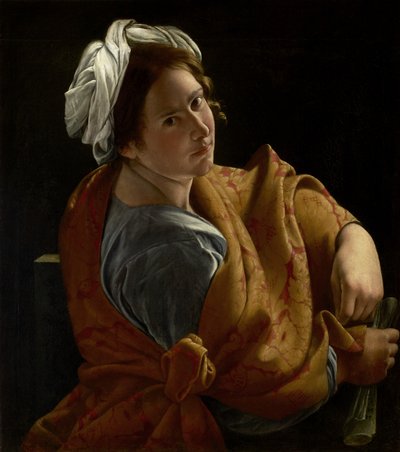 シビルとしての若い女性の肖像、1620年頃（キャンバスに油彩） 作： Orazio Gentileschi