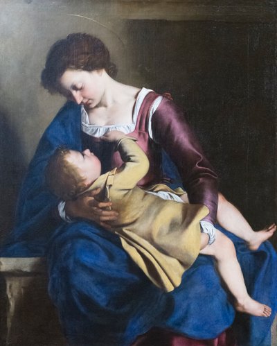 聖母マリアと子供 作： Orazio Gentileschi