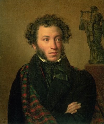 アレクサンドルプーシキンの肖像、1827年 作： Orest Adamovich Kiprensky
