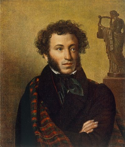 アレクサンドルプーシキンの肖像、1827年 作： Orest Adamovich Kiprensky