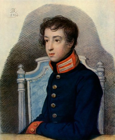 Alexandr Pavlovich Bakuninの肖像、1813年、1965年。 作： Orest Adamovich Kiprensky