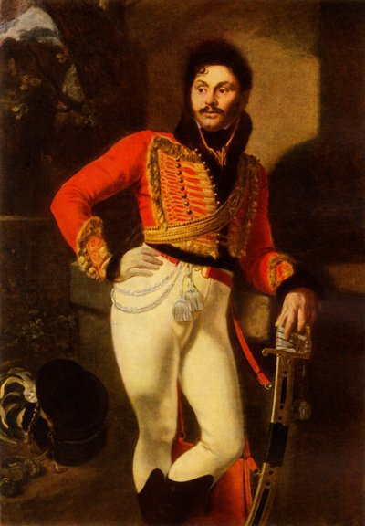 Yevgraf Vladimirovich Davydovの肖像、1822年、1965年。 作： Orest Adamovich Kiprensky
