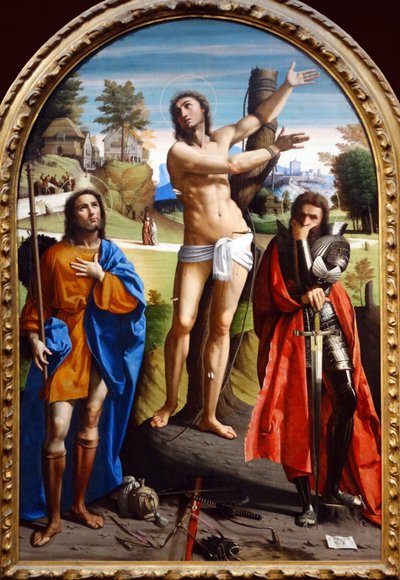 Saints Sebastian, Roch and Demetrius 作： Ortolano