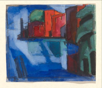 早春、パサイク渓谷 作： Oscar Bluemner