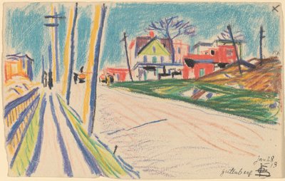 ブロンクスの通り 作： Oscar F. Bluemner