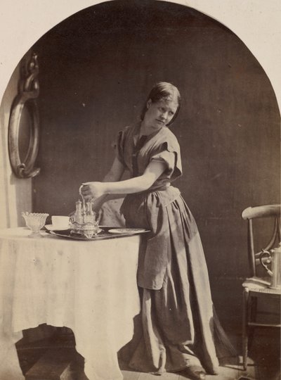 イングリッシュ ファッション アット ブレックファースト、カリフォルニア州。 1860年。 作： Oscar Gustav Rejlander