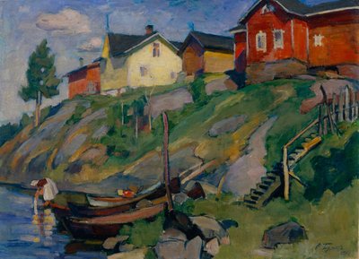 1915年、フィンランドの田舎の村 作： Osip Emmanuilovich Braz