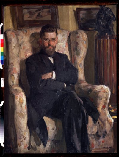 「「アート コレクター アレクシス (AA) バフルシン (1865-1929) の肖像」」 (コレクター アレクセイ A. バフルシンの肖像) 作： Osip Emmanuilovich Braz
