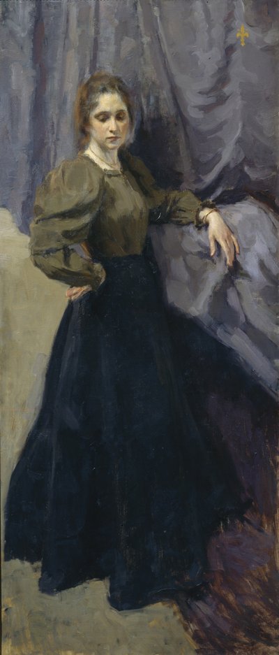 画家Yelizaveta Martynova 1868-1905、1896の肖像 作： Osip Emmanuilovich Braz