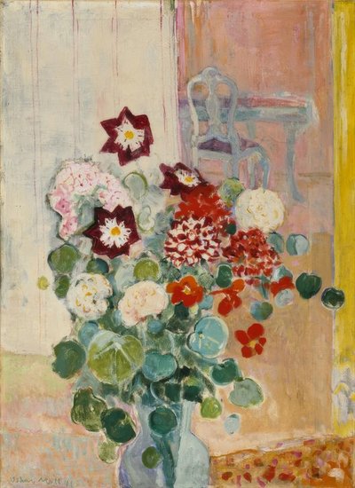 ダリアとクレスの花束 作： Oskar Moll