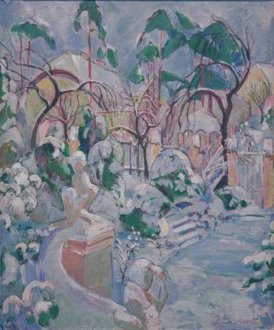 雪の中の庭 作： Oskar Moll