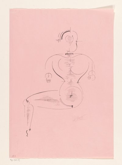座像 作： Oskar Schlemmer (signed by artist)