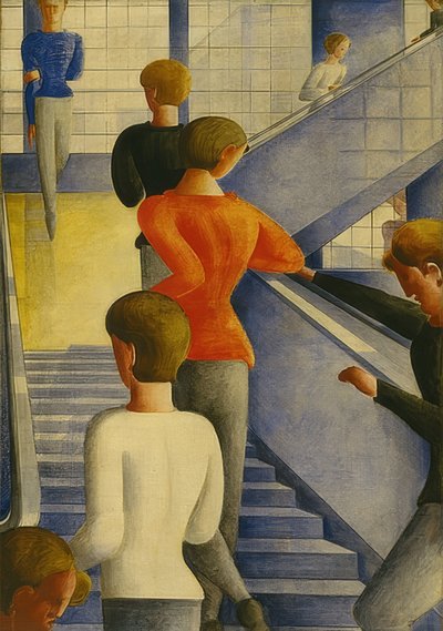 バウハウスの階段。 1932 作： Oskar Schlemmer