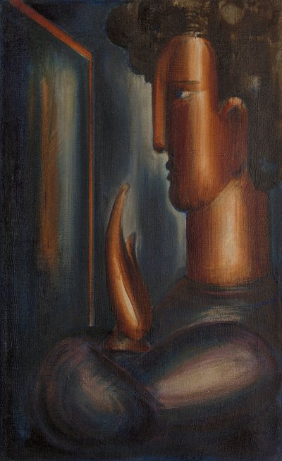鏡の前 作： Oskar Schlemmer