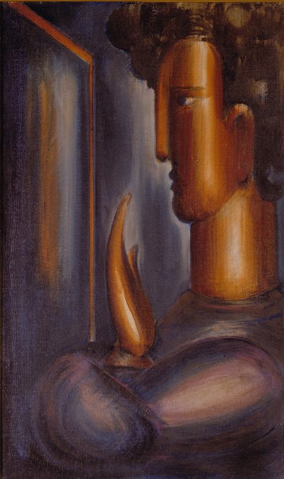 鏡の前に 作： Oskar Schlemmer