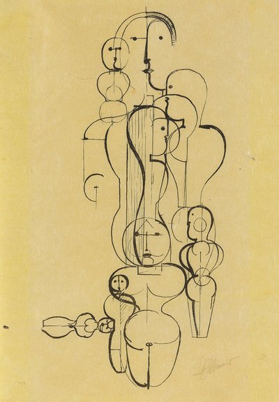同心円グループ: フィギュア プラン K1 同心円グループ: フィギュア プラン K1、1922 年。 作： Oskar Schlemmer