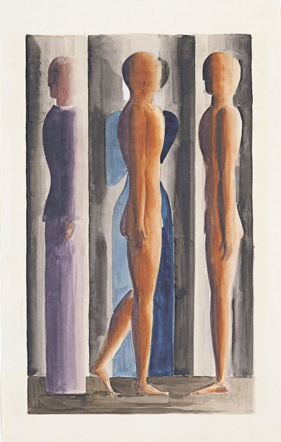 形成。トライパーティション、1926 作： Oskar Schlemmer