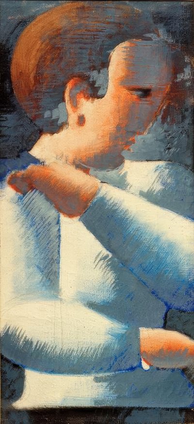 青と白の少年 作： Oskar Schlemmer