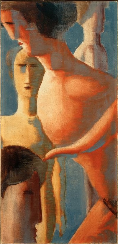 小さな構成II、黄赤グループ 作： Oskar Schlemmer