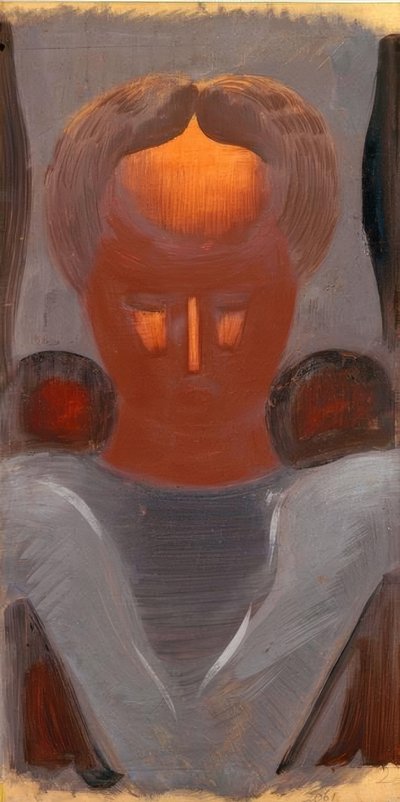 額が照らされた頭 作： Oskar Schlemmer