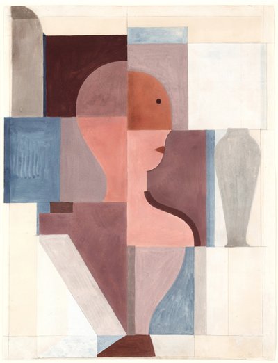 1923年、右側に半分の図を分割。 作： Oskar Schlemmer