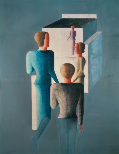 4つの数字とキューブ 作： Oskar Schlemmer