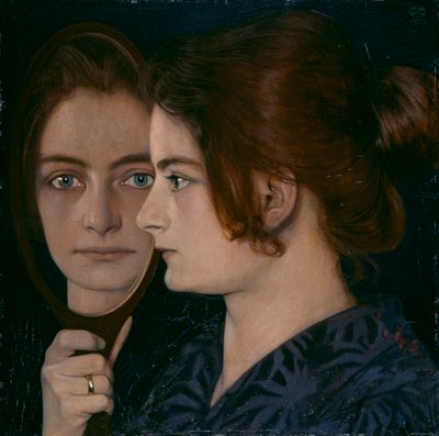 芸術家の妻の肖像 作： Oskar Zwintscher