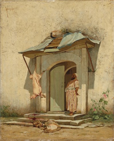 オスマン帝国の肉屋、1878 作： Osman Hamdi Bey