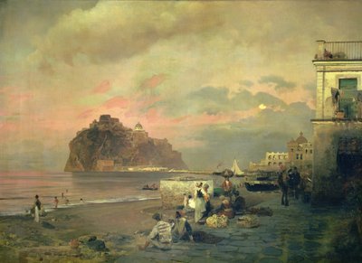 イスキア、1884 作： Oswald Achenbach