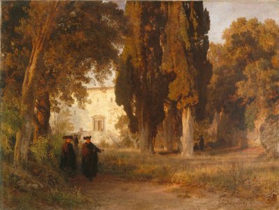修道院庭園、1857年以降 作： Oswald Achenbach