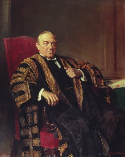 スタンリー・ボールドウィンの肖像 (1867-1947) (キャンバスに油彩) 作： Oswald Hornby Joseph Birley